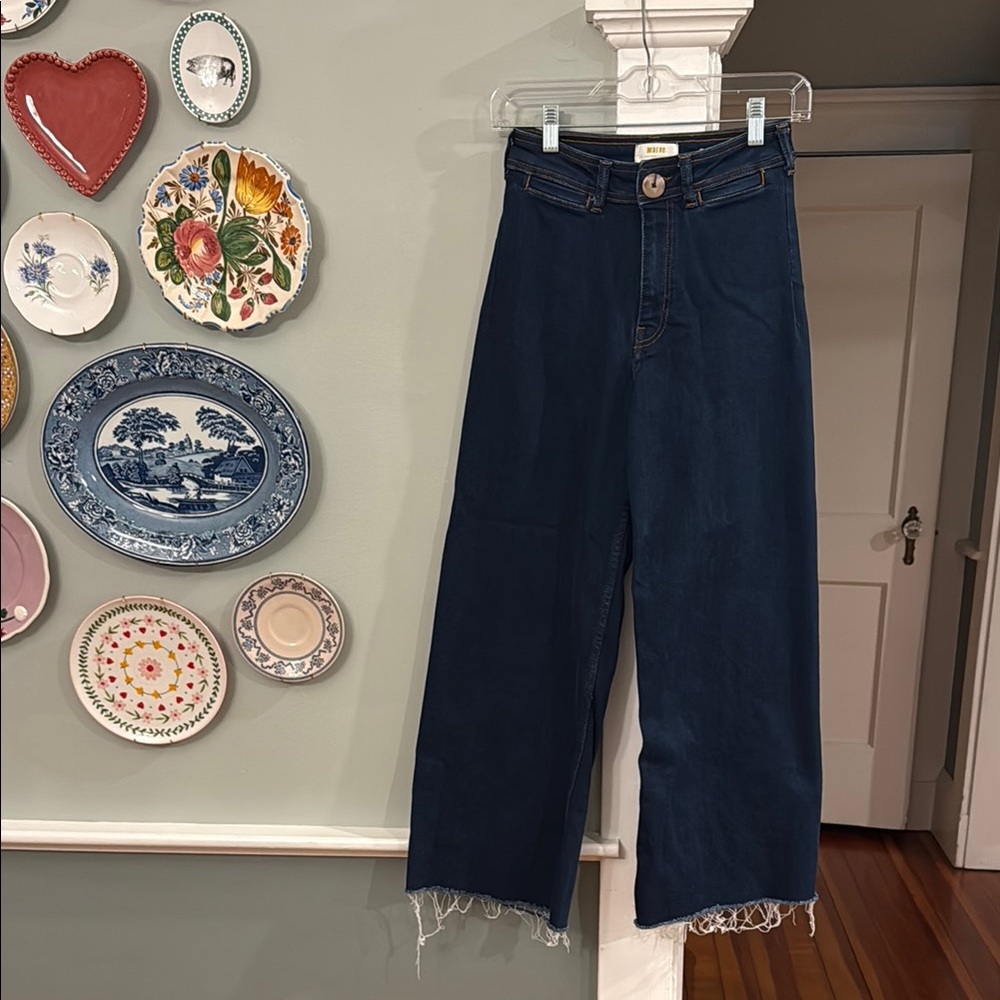 Maeve wide leg cropped jeans
